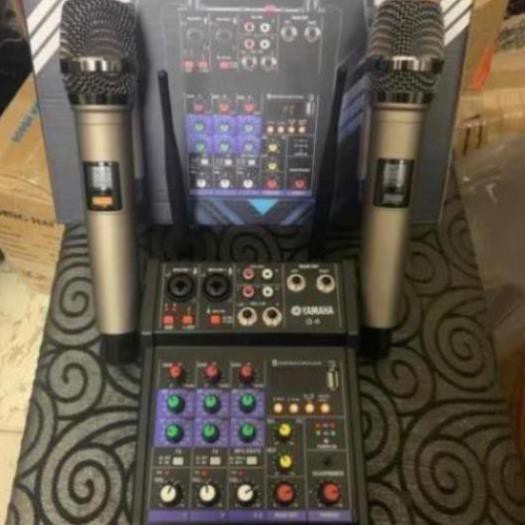 Mixer Yamaha G4 USB - Mixer Chuyên Karaoke, Livestream, Thu Âm Cao Cấp- Tặng Kèm 2 Micro Không Dây☀️Chính Hãng☀️BigSun☀️