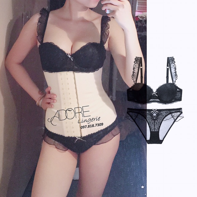 (ẢNH THẬT 100%) BỘ ĐỒ LÓT NỮ REN CÓ GỌNG (MÃ: CENKA BÈO 16002 ) | BigBuy360 - bigbuy360.vn