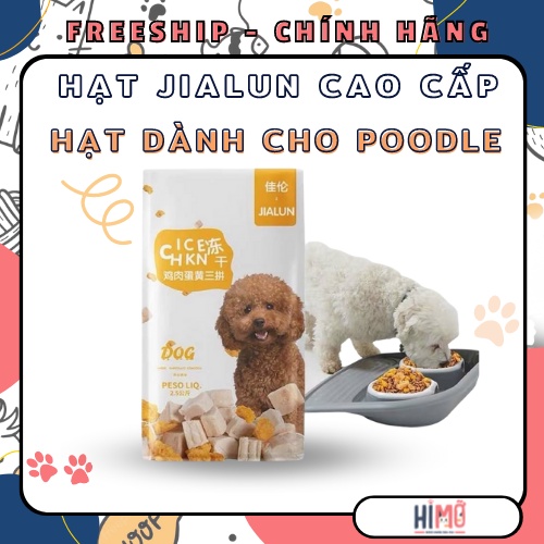 Thức ăn cho chó poodle Jialun bao 2.5kg - Loại cao cấp mix trứng phô mai gà sấy thơm ngon bổ dưỡng