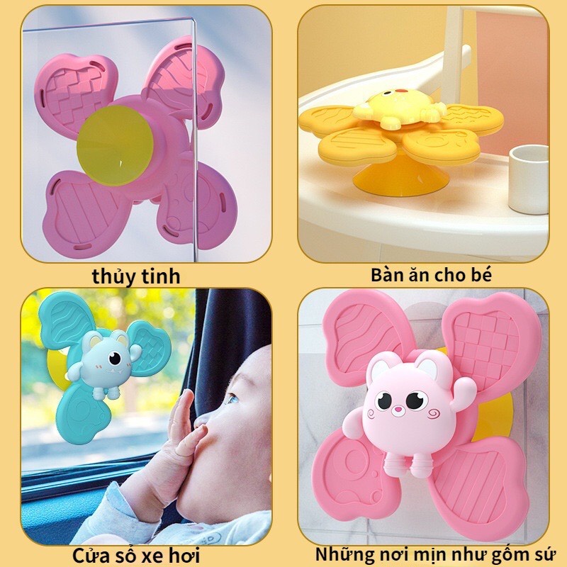 Set 3 Con Quay Đồ Chơi Cho Bé, Spinner Dán Tường 3 Cánh Chất Lượng Cao