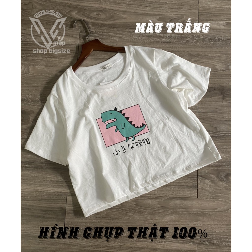 áo thun croptop bigsize khủng long xinh xắn( ms: CRT01)