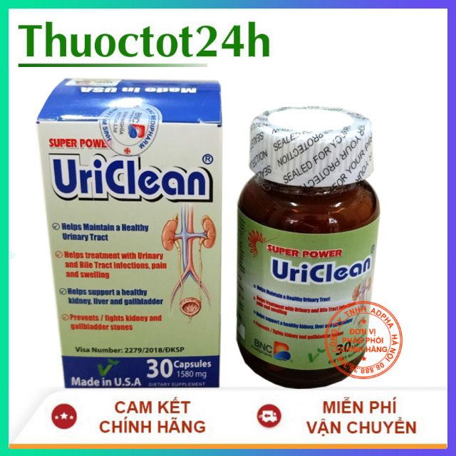 [ Nhập khẩu Mỹ] Super Power Uriclean hỗ trợ làm tan sỏi thận