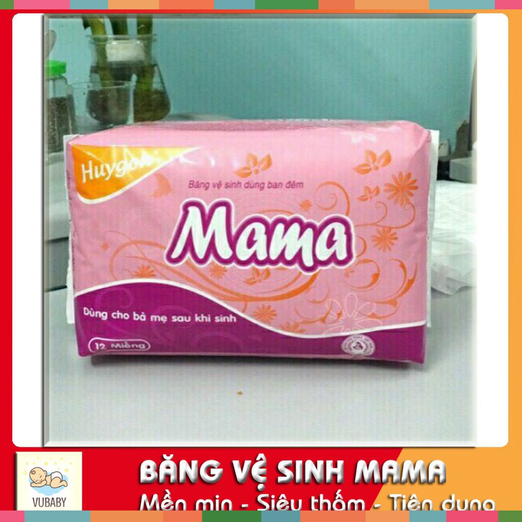 <Hàng Loại 1> Gói 12 miếng băng vệ sinh cho bà mẹ sau sinh Mama Đồ Sơ Sinh
