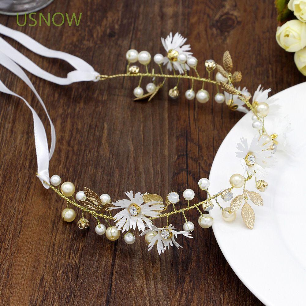 Cài Tóc Trang Trí Hình Hoa Cúc Đính Ngọc Trai Nhân Tạo Dành Cho Cô Dâu