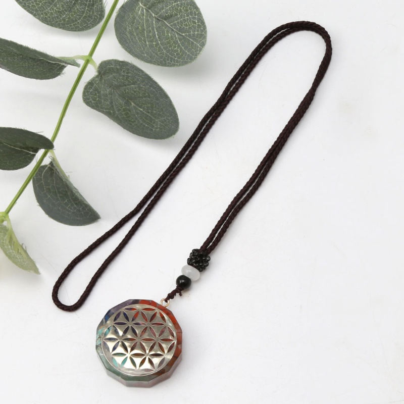 Vòng cổ Mặt Đá Chakras Reiki 7 Luân Xa Bảo Vệ Cho Nam Và Nữ