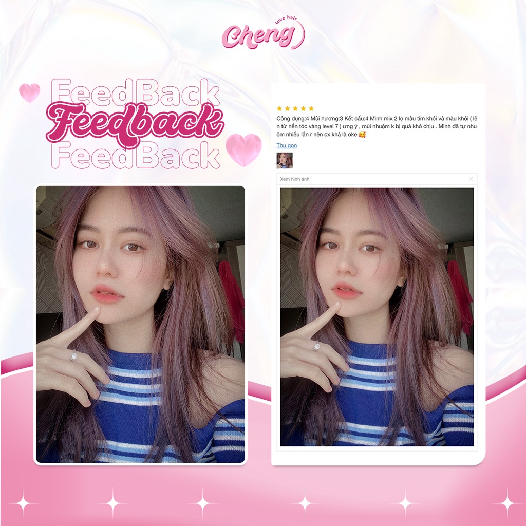 Thuốc Nhuộm Tóc Màu TÍM LAVENDER, LIGHT LAVENDER | Chenglovehair, Chenglovehairs
