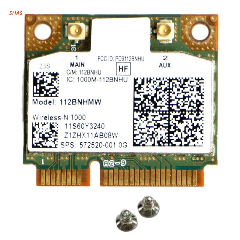INTEL Thẻ wifi không dây N 1000 802.11 b/g/n 112BNHMW Mini PCI-E