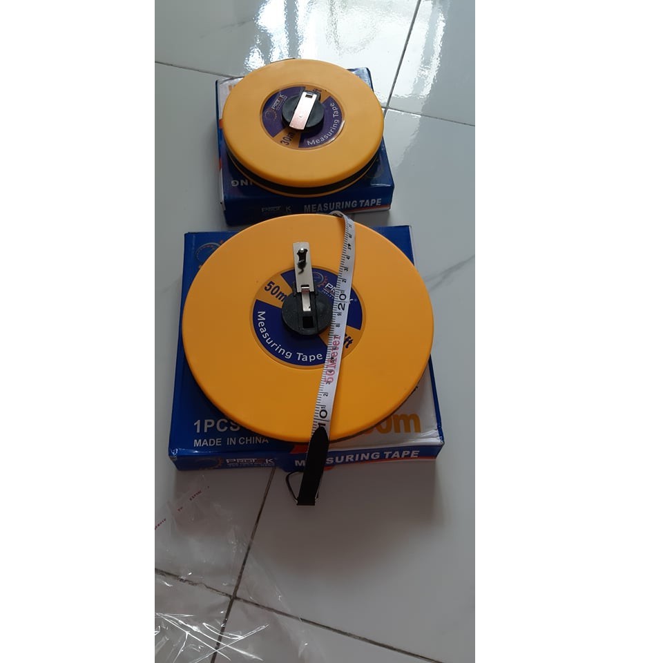 Thước dây cuộn 30m, 50m - Thước cuộn, thước vải, thước đo, thước mét, thước thổ