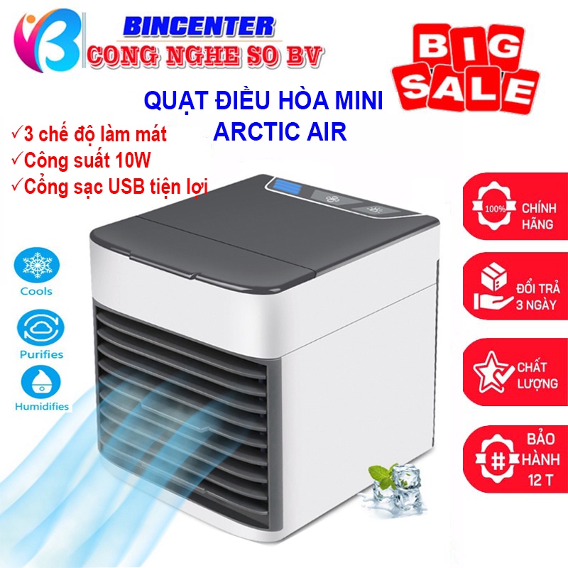 Quạt Điều Hòa Mini, Máy Điều Hòa Hơi Nước Arctic Air Siêu Mát, Điều Hoà Mini Để Bàn Tạo Ẩm Làm Mát Không Khí,BH 12 Tháng