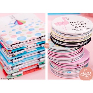 Gương gập mini bỏ túi, Gương gấp gọn 2 mặt siêu cute cho bạn nữ