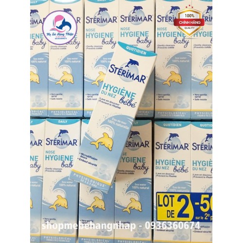 Nước muối biển dạng xịt STERIMAR bébé dành cho bé - hàng Pháp