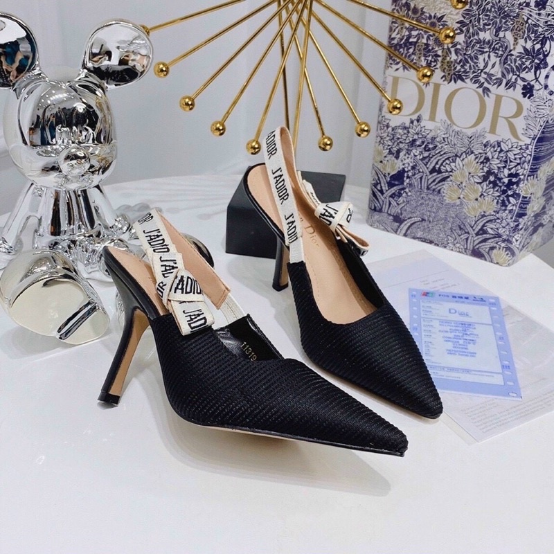 🆘HÀNG VỀ CÓ SẴN🆘Sandal dior vải mũi nhọn hàng chuẩn Quảng Châu FULLBOX