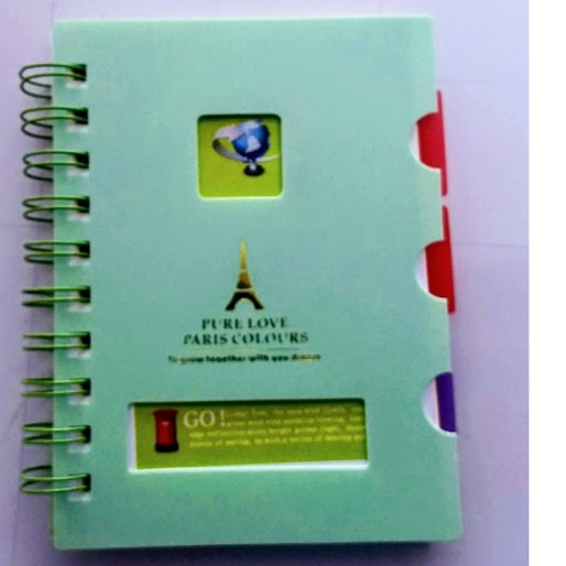 SỔ TAY GHI CHÚ A6 LÒ XO - NOTE BOOK 3 tab