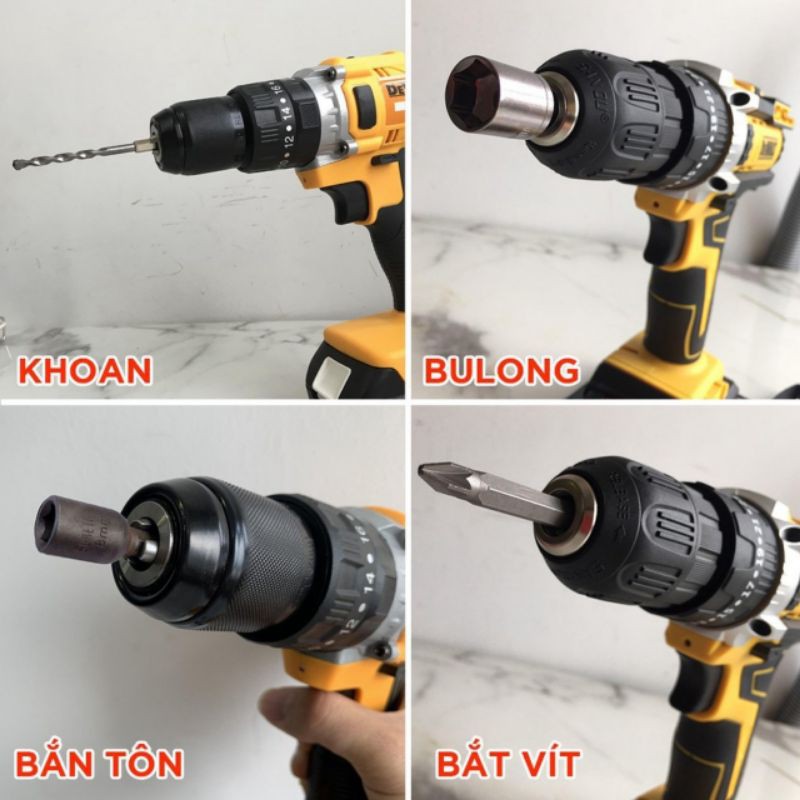 Máy khoan pin Dewalt 118V có búa, thời lượng pin kéo dài, hiệu suất cao