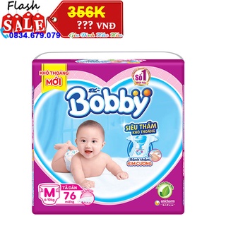 Tã dán bobby size m 76 miếng - cho bé 6 - 10kg