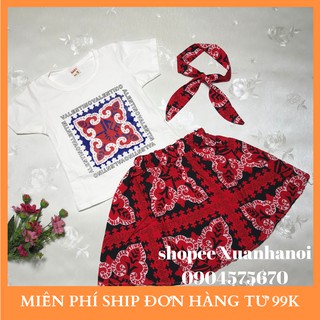 Váy bé gái thổ cẩm mẫu