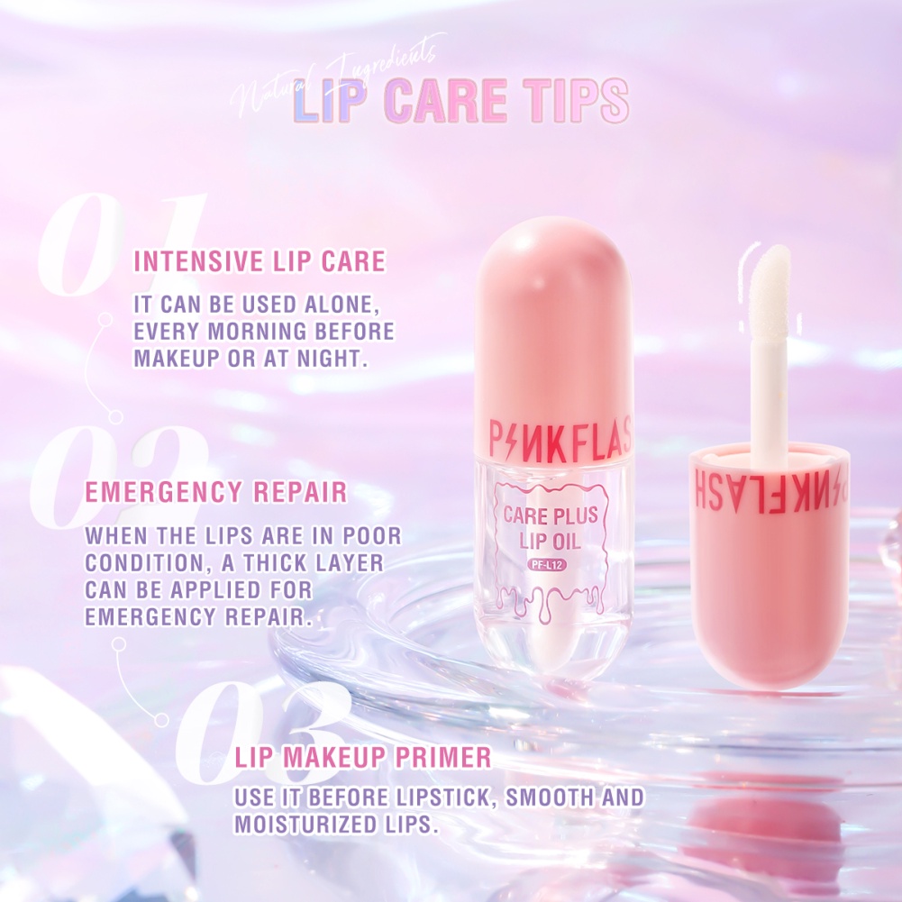 Set 2 Son Dưỡng Môi Cấp Ẩm Chống Nếp Nhăn Không Thấm Nước PINKFLASH