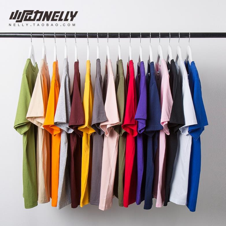 Áo NELLY trơn cotton nam và nữ basic solid color oversize TEE ྇