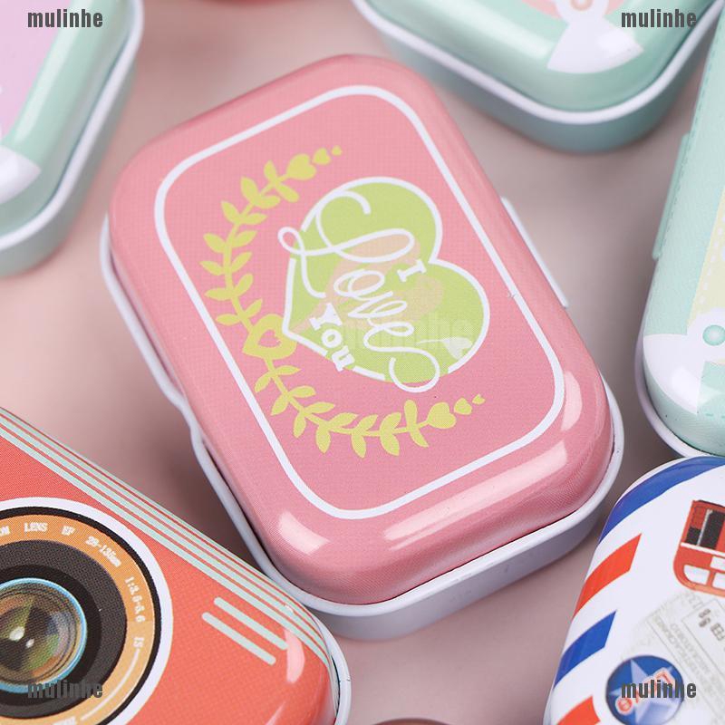 Mul❤ Hộp Thiếc Mini Đựng Trang Sức / Đồng Xu Tiện Dụng