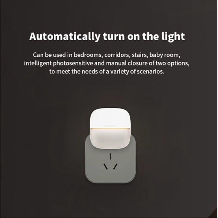 Đèn ngủ plug-in Xiaomi Yeelight YLYD09YL đèn ngủ cảm biến ánh sáng - Hàng Chính Hãng