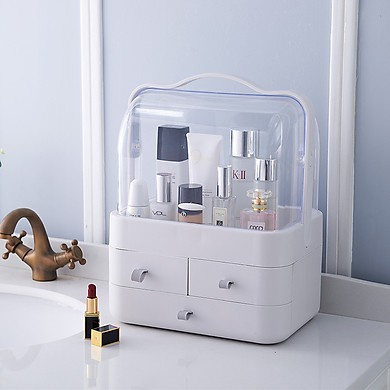 Hộp Đựng Mỹ Phẩm Di Động Có Tay Cầm Nhiều Ngăn Tiện Lợi