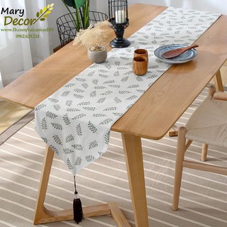 KHĂN RUNNER MARY DECOR - LÁ XANH KR-B04