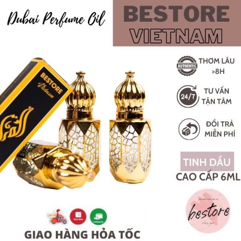 Tinh dầu nươc hoa thiết kế Dubai mẫu chai lăn 6ml cao cấp- sang trọng, ngọt ngào, lưu hương lâu - Bestore Vietnam