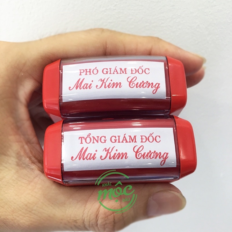 Khắc Con dấu tên 1-2 dòng, khắc dấu Shiny 222.