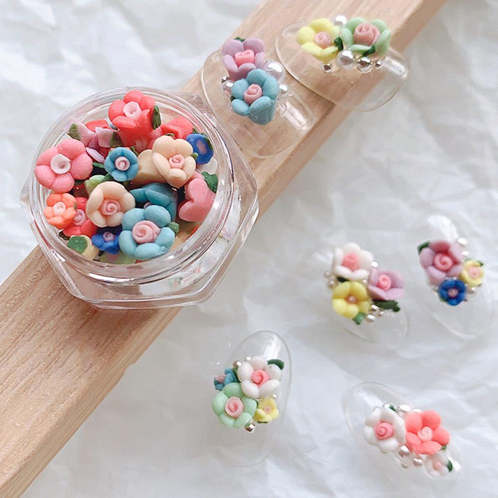 Hộp Phụ Kiện Hoa Hồng Trang Trí Móng Tay DIY