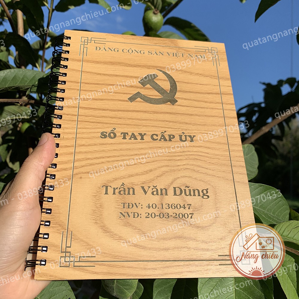 Sổ ghi chép văn bản khắc tia laze