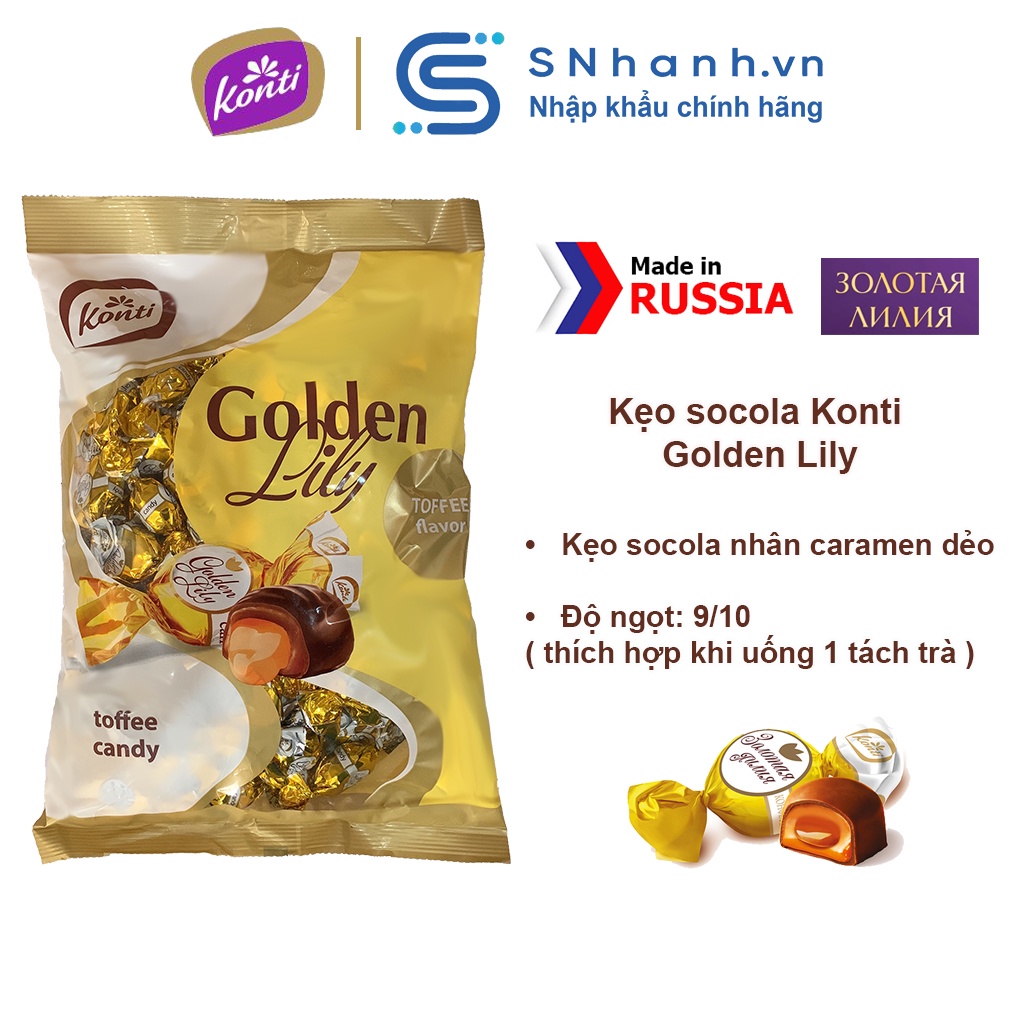 Kẹo socola Bông huệ vàng Konti “Golden Lily” Nga