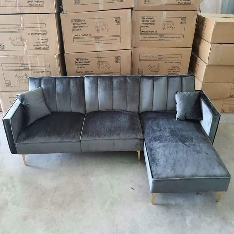 Ghế sofa phòng khách góc L mềm mại hiện đại 2021