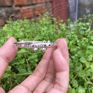 Vòng tay bạc khắc tên cho bé