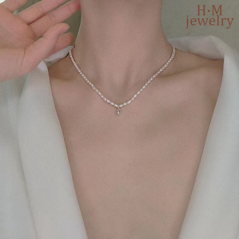 Vòng cổ Ngọc Trai Mặt Tròn Thời Trang Đơn Giản 2022