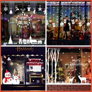 [HỎA TỐC] Decal Noel dán kính và dán tường giá rẻ siêu đẹp nhiều mẫu lựa chọn có keo sẵn dễ dán dễ lau chùi