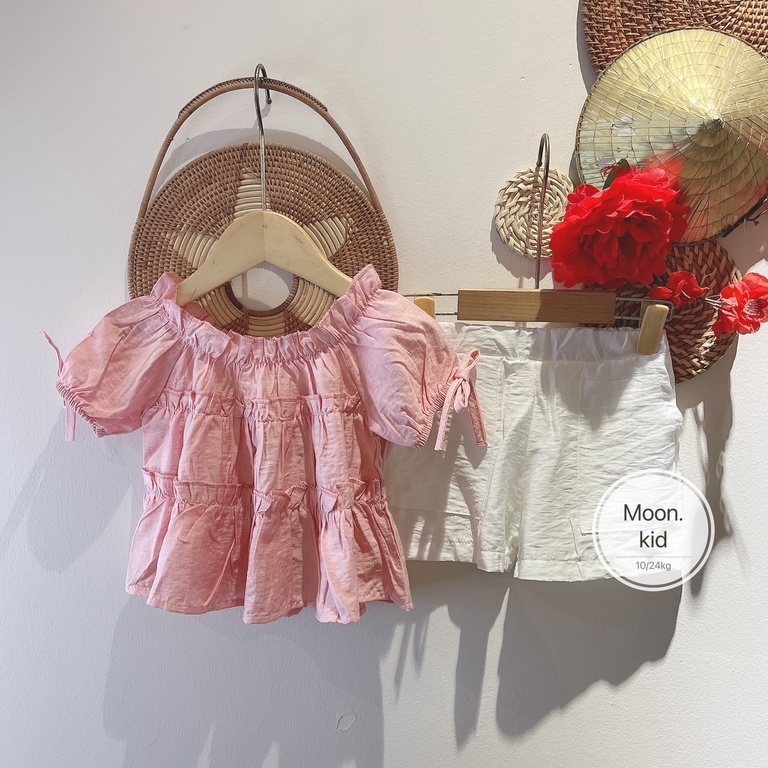 Bộ đồ đũi chun ngực bé gái 8-20kg