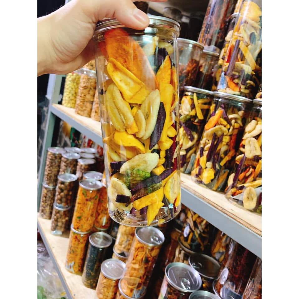 hủ PET-250gr trái cây sấy