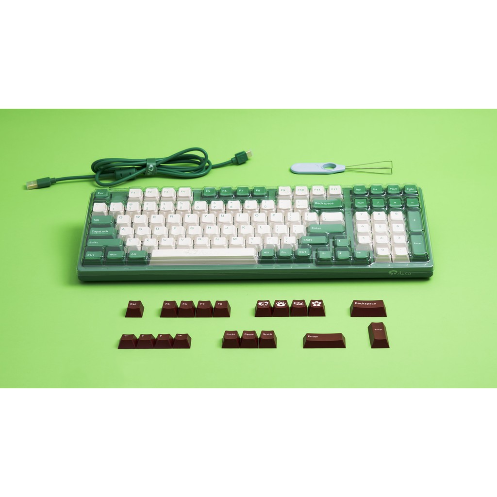 [Mã 267ELSALE hoàn 7% đơn 300K] Bàn phím cơ AKKO 3098 DS Matcha Red Bean (Akko switch v2)