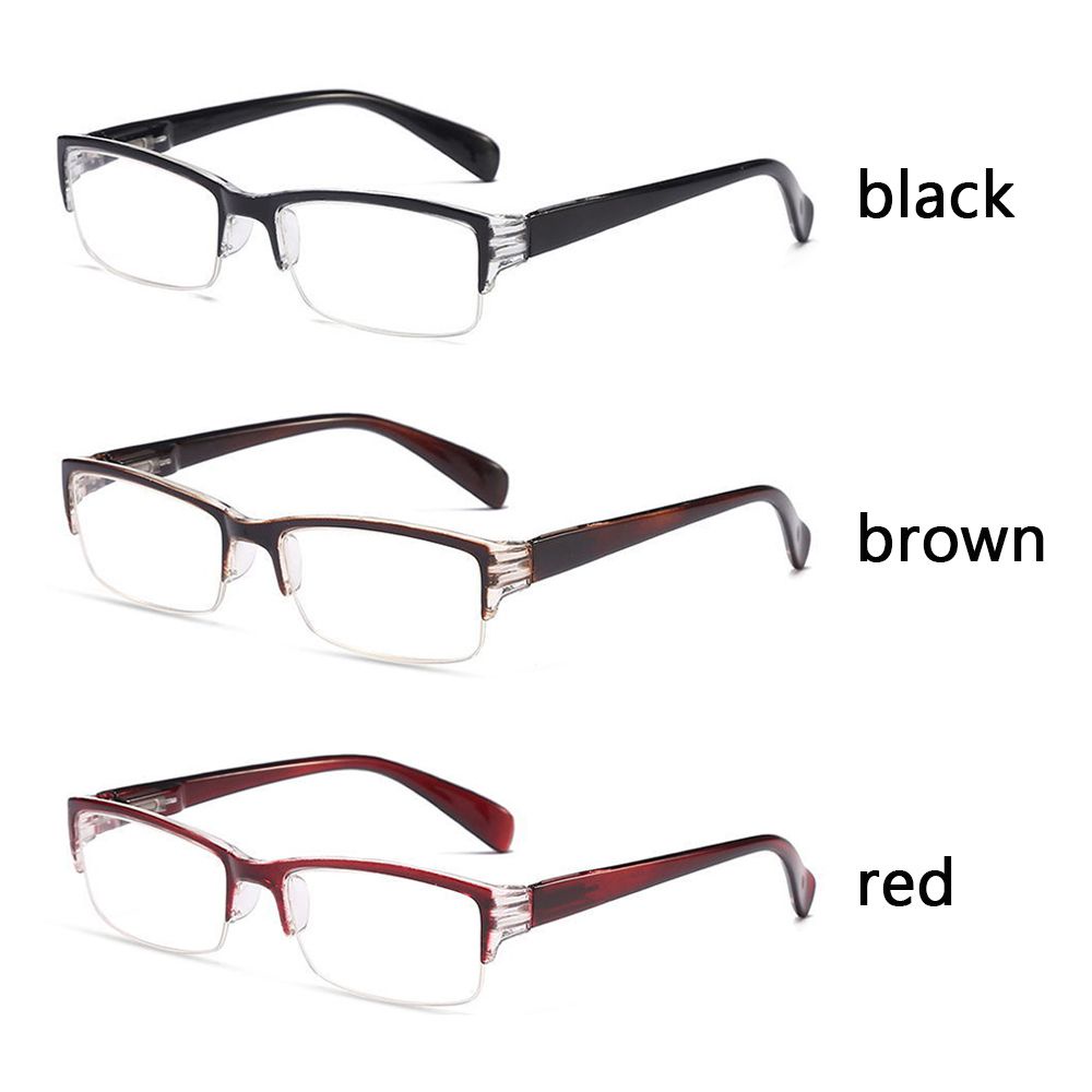 CLEVER +1.00~+4.00 Presbyopia Eyewear Ultralight Eyeglasses Reading Glasses Vision Care Portable Spring Hinge Unisex Diamond-cut/Multicolor