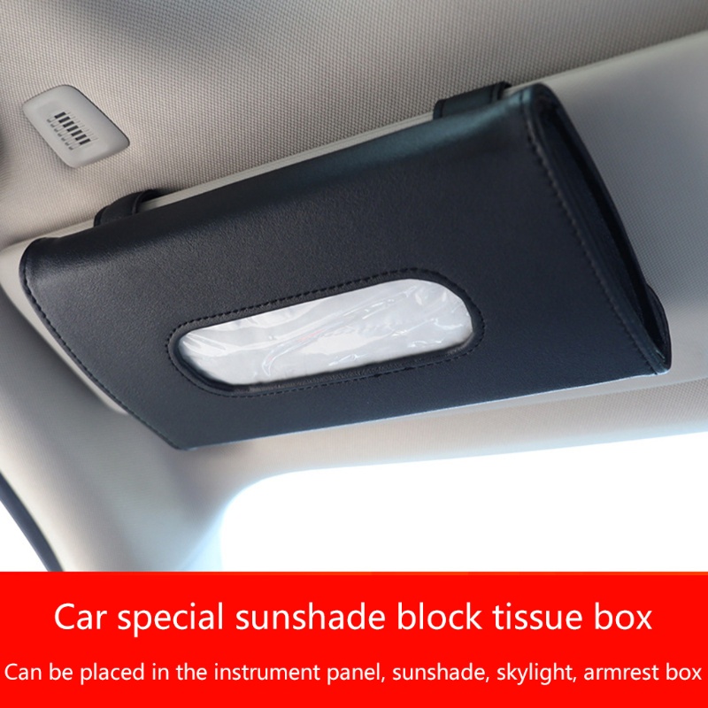 Hộp Đựng Khăn Giấy Bằng Da PU Nhiều Màu Tùy Chọn Tiện Dụng Cho Xe Hơi