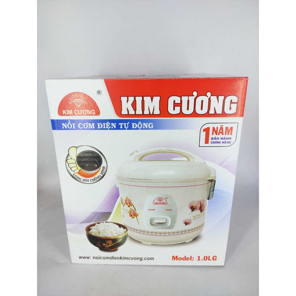 Nồi Cơm Điện Kim Cương 1 Lít - 1 đến 3 người ăn - Hàng Chính Hãng (Bảo Hành 12 Tháng)