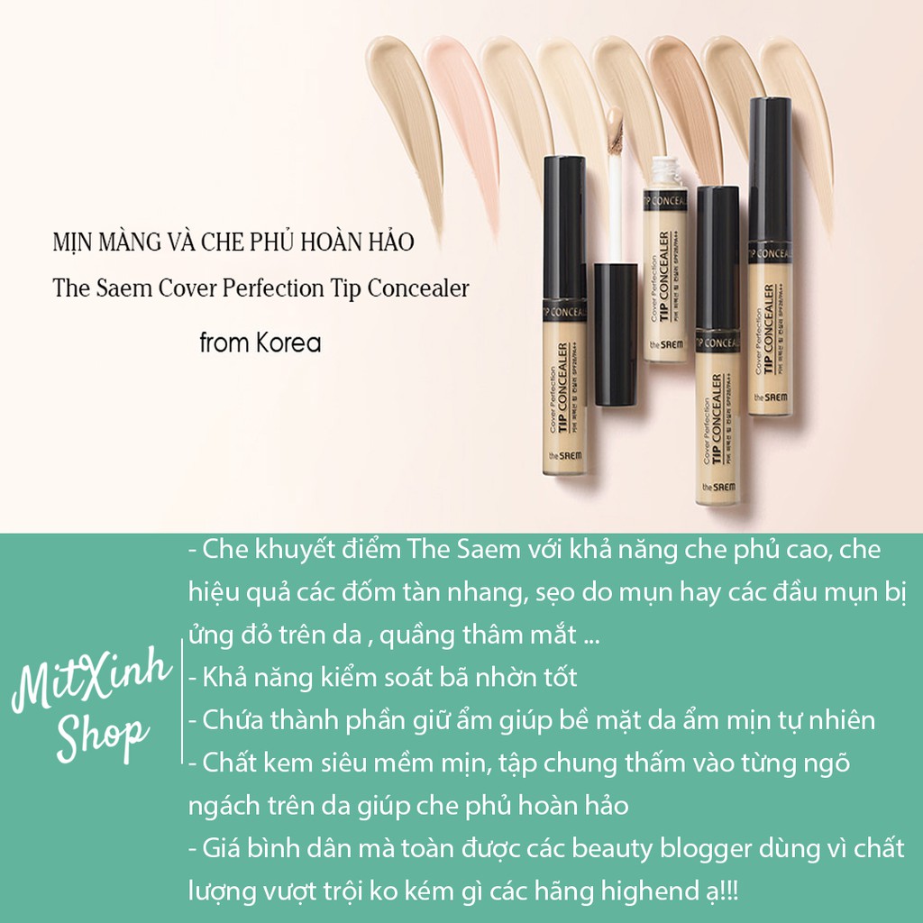 CHE KHUYẾT ĐIỂM THE SAEM COVER TIP PERFECTION CONCEALER