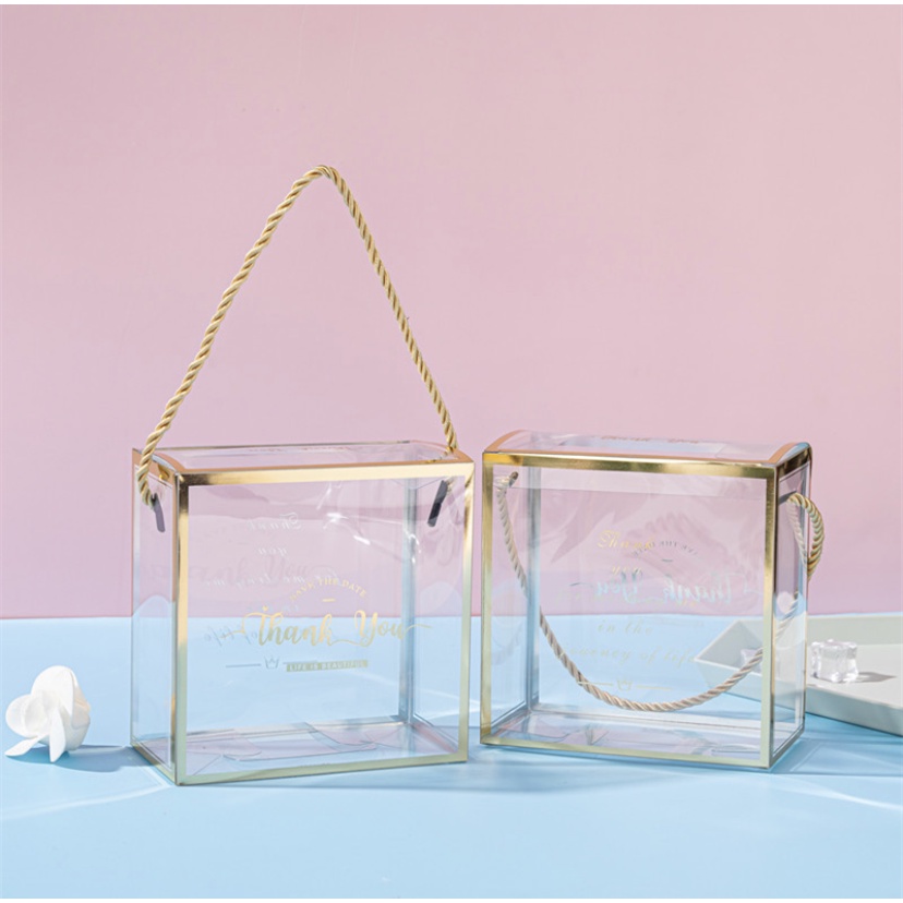Hộp Đựng Bánh Quy Bằng Nhựa Trong Suốt Kích Thước 14*14*7.5cm