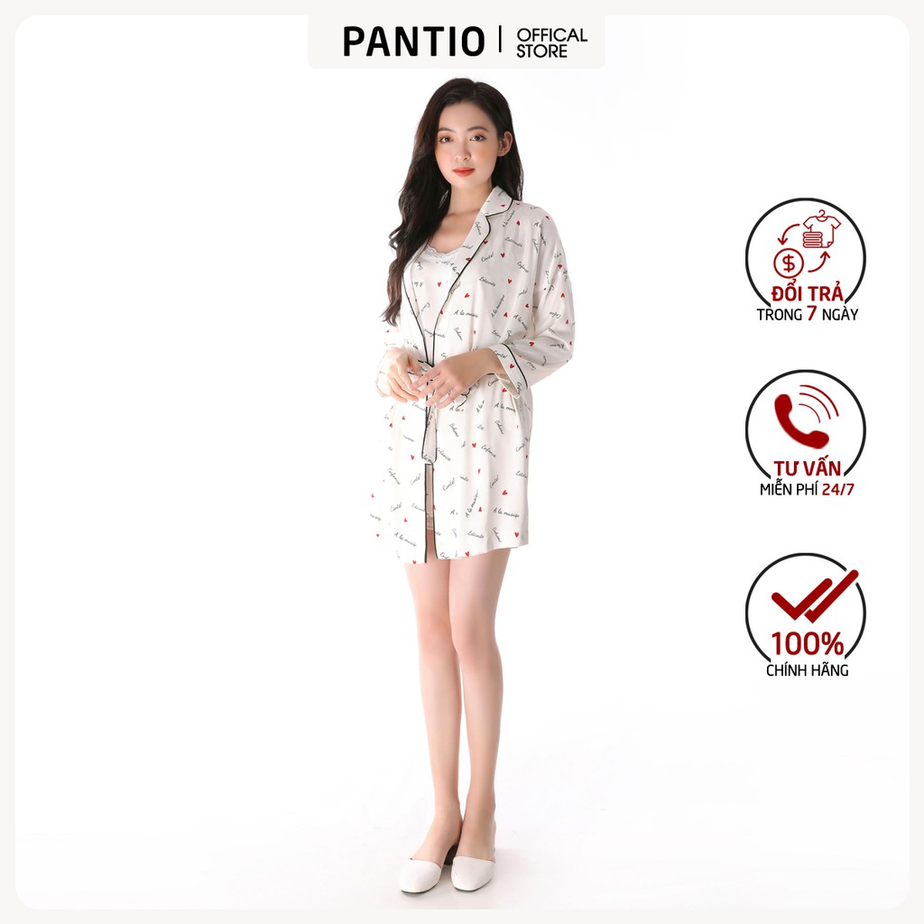 Áo khoác ngủ mặc ở nhà dài tay buộc thắt nơ BAC52263 - PANTIO
