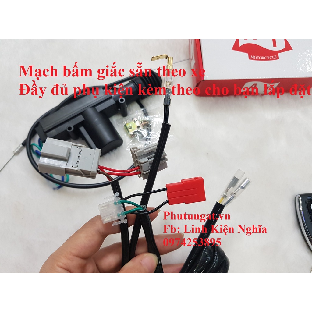 Bộ Tắt Mở Máy Đề Xe Từ Xa Kèm Mở Yên WINNER V1 tích hợp trên Remote