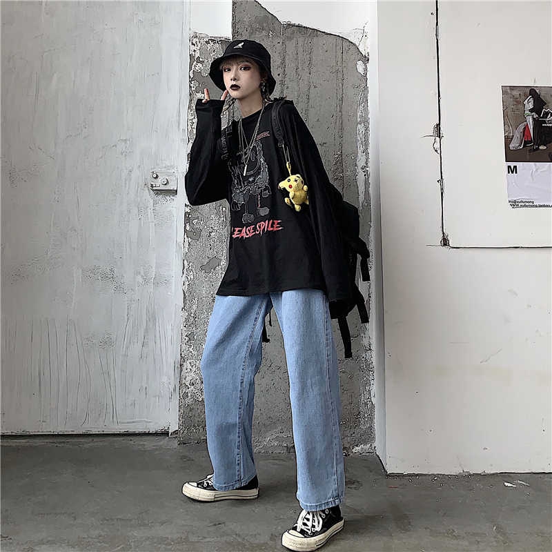 Quần jeans dáng rộng phong cách Hàn Quốc trẻ trung cá tính | BigBuy360 - bigbuy360.vn