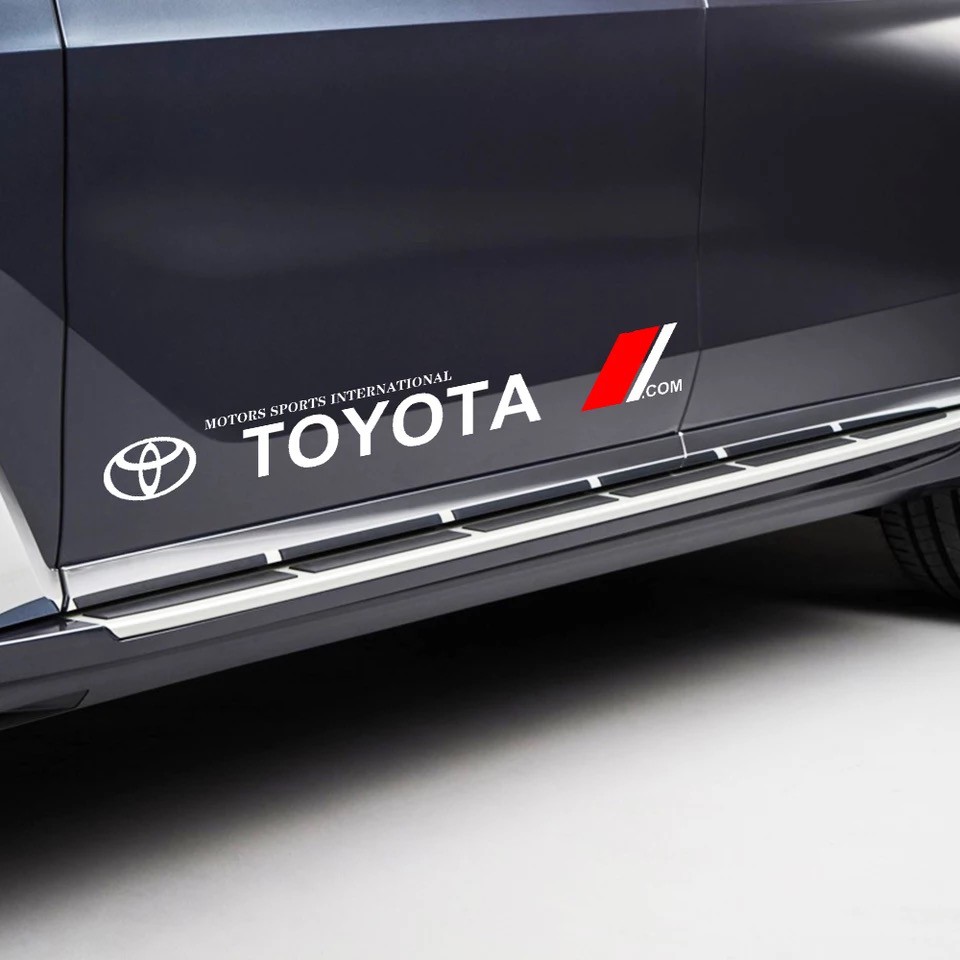 Bộ 2 tem dán cửa xe ô tô Toy