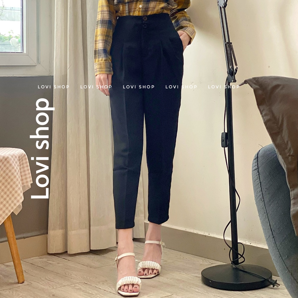 Quần tây baggy công sở 2 ly 2 nút Lovi shop