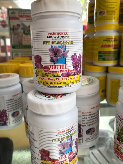 Phân bón lá ORCHIRD 20-20-20 chuyên cho hoa Lan, cây cảnh- lọ 85 gam
