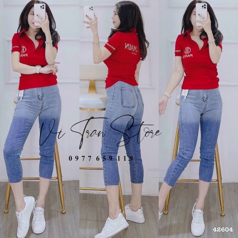 Áo Thun Polo Nữ In Chữ - Áo Nữ Cổ Trụ Nhiều Màu ( Video &amp; Ảnh Thật )